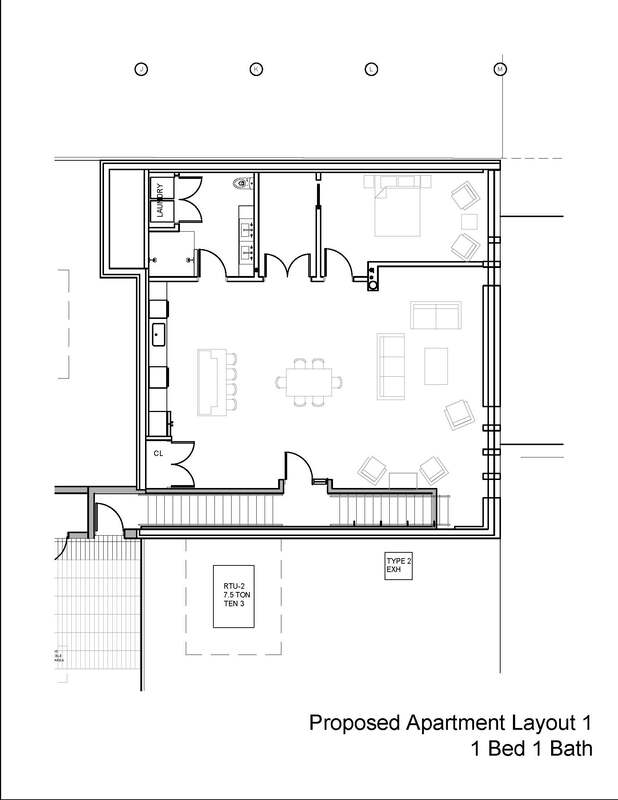 Proposed Apartment Option 1 - 1 Bed 1 Bath