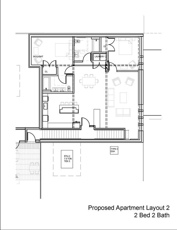Proposed Apartment Option 2 - 2 Bed 2 Bath